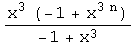 (x^3 (-1 + x^(3 n)))/(-1 + x^3)