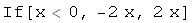 If[x<0, -2 x, 2 x]